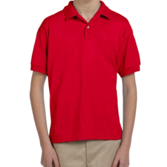 Red Polo Shirt Uniform Approved School Unisex Size 14 (Big Girls) (Big Boy) - Picture 14 of 14